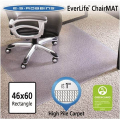 ES Robbins - 60" Long x 46" Wide, Chair Mat - Rectangular, Crystal Edge Style - Industrial Tool & Supply