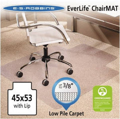 ES Robbins - 53" Long x 45" Wide, Chair Mat - Rectangular, Crystal Edge Style - Industrial Tool & Supply