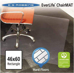 ES Robbins - 60" Long x 46" Wide, Chair Mat - Rectangular, Straight Edge Style - Industrial Tool & Supply