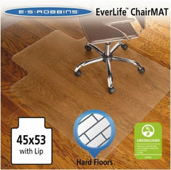 ES Robbins - 53" Long x 45" Wide, Chair Mat - Rectangular, Straight Edge Style - Industrial Tool & Supply