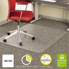 Deflect-o - 60" Long x 46" Wide, Chair Mat - Rectangular, Straight Edge Style - Industrial Tool & Supply