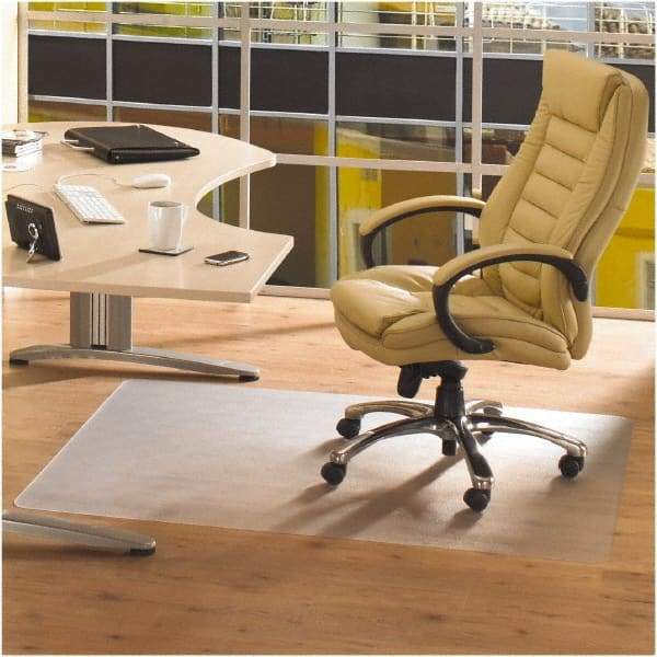 Floortex - 45" Long x 53" Wide, Chair Mat - Rectangular, Straight Edge Style - Industrial Tool & Supply