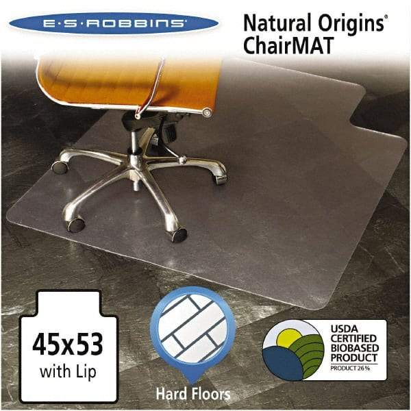 ES Robbins - 53" Long x 45" Wide, Chair Mat - Rectangular, Straight Edge Style - Industrial Tool & Supply