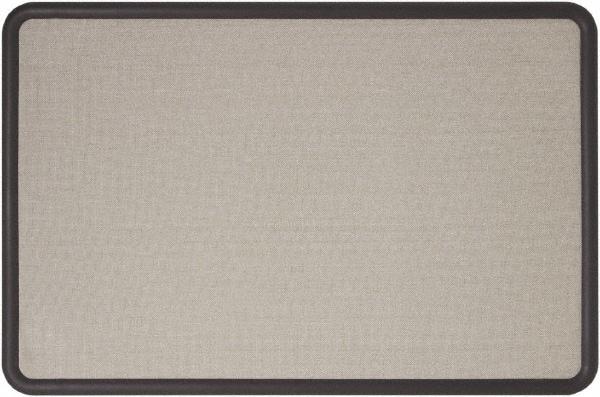 Quartet - 36" Wide x 24" High Cork Bulletin Board - Fabric, Gray - Industrial Tool & Supply