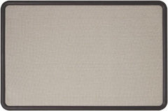 Quartet - 36" Wide x 24" High Cork Bulletin Board - Fabric, Gray - Industrial Tool & Supply