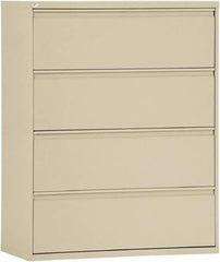 ALERA - 42" Wide x 53-1/4" High x 19-1/4" Deep, 4 Drawer Lateral File - Steel, Putty - Industrial Tool & Supply
