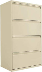 ALERA - 30" Wide x 53-1/4" High x 19-1/4" Deep, 4 Drawer Lateral File - Steel, Putty - Industrial Tool & Supply