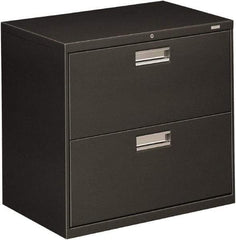 Hon - 30" Wide x 28-3/8" High x 19-1/4" Deep, 2 Drawer Roll-Out - Steel, Charcoal - Industrial Tool & Supply