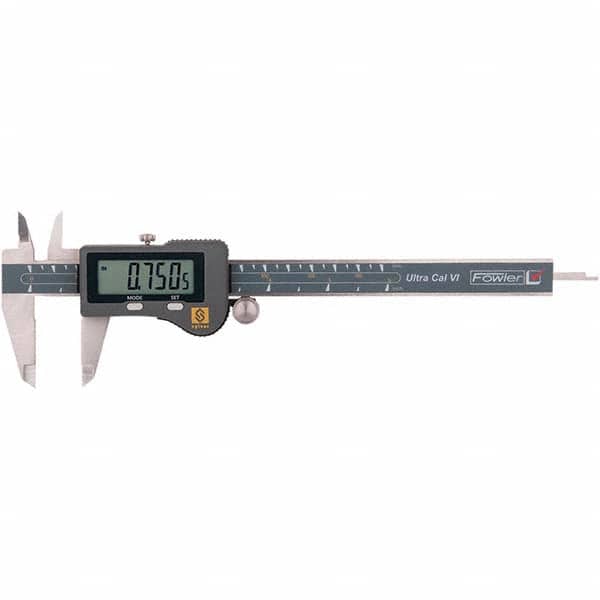 Fowler - 0 to 6" Range, 0.01mm Resolution, IP67 Electronic Caliper - Industrial Tool & Supply