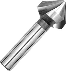 Magafor - 19.05mm Head Diam, 3/8" Shank Diam, 3 Flute 90° Cobalt Countersink - Uncoated, 2-1/2" OAL, Single End, Straight Shank, Right Hand Cut - Industrial Tool & Supply