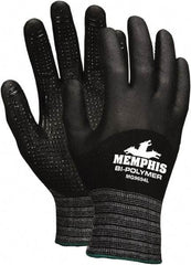 MCR Safety - Size XL, Cut Resistant Gloves - Fully Coated Coated, Black/Red - Industrial Tool & Supply