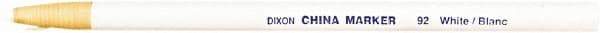 DIXON - White China Marker - Pencil Tip, Wax - Industrial Tool & Supply