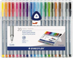 Staedtler - Assorted Colors Marker - Ultra Fine Tip, Water Base Ink - Industrial Tool & Supply