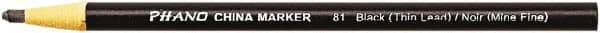 DIXON - Black China Marker - Soft Crayon Tip, Wax - Industrial Tool & Supply