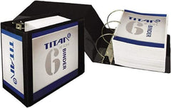 Samsill - 1,250 Sheet Capacity, 11 x 8-1/2", View Ring Binder - Polypropylene Covered Chipboard, Black - Industrial Tool & Supply