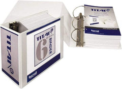 Samsill - 1,250 Sheet Capacity, 11 x 8-1/2", View Ring Binder - Polypropylene Covered Chipboard, White - Industrial Tool & Supply