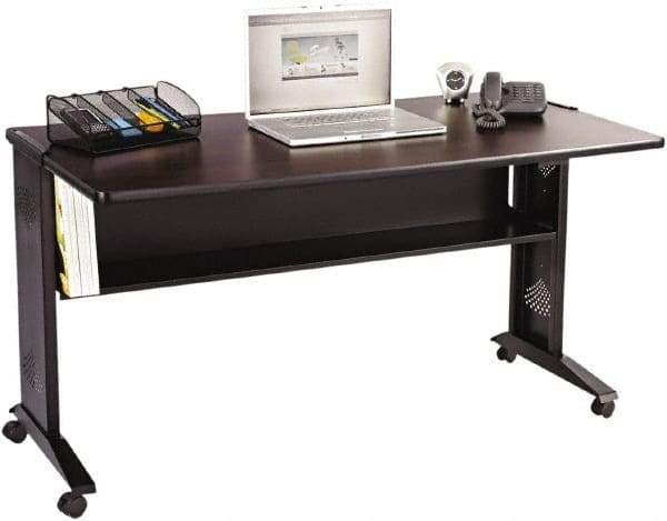 Safco - 200 Lb Capacity Mobile Computer Stand - 53-1/2" Wide x 28" Deep x 30" High, Melamine - Industrial Tool & Supply