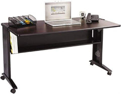 Safco - 200 Lb Capacity Mobile Computer Stand - 53-1/2" Wide x 28" Deep x 30" High, Melamine - Industrial Tool & Supply