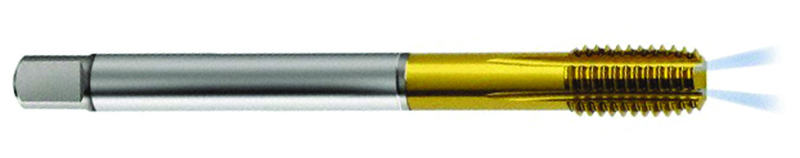 M8 x 1.25 Dia. - 6HX - 5 FL - PM Cobalt Semi-Bott Tap-TiCN-Coolant-Thru-FORM-C - Industrial Tool & Supply