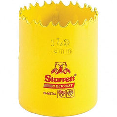 Starrett - 1-7/8" Diam, 2" Cutting Depth, Hole Saw - High Speed Steel Saw, Toothed Edge - Industrial Tool & Supply