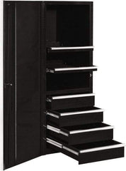 EXTREME TOOLS - 4 Drawer Side Tool Cabinet - 24" Wide x 30-7/8" Deep x 63-3/8" High, Steel, Black - Industrial Tool & Supply