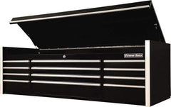 EXTREME TOOLS - 8 Drawer Top Tool Chest - 72" Wide x 25" Deep x 22-1/4" High, Steel, Black - Industrial Tool & Supply