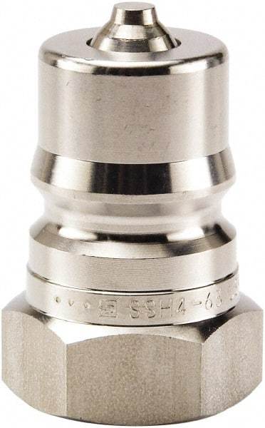 Parker - 9/16-18 SAE ORB 316 Stainless Steel Hydraulic Hose Female Straight Thread Nipple - 2,000 psi, 3 GPM, Series 60 - Industrial Tool & Supply