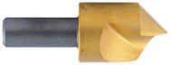 1" Size-1/2" Shank-82°-M42 Single Flute Countersink -  TiN Coated - Industrial Tool & Supply