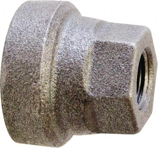 Made in USA - Size 1-1/2 x 1-1/4", Class 125, Cast Iron Black Pipe Reducing Coupling - 175 psi, FPT End Connection - Industrial Tool & Supply