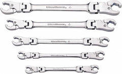 Armstrong - 5 Piece, 1/4 to 7/8" Flare Nut Wrench Set - Industrial Tool & Supply