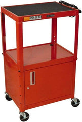 Luxor - 300 Lb Capacity, 24" Wide x 18" Long x 42" High Standard Utility Cart - 3 Shelf, Steel - Industrial Tool & Supply