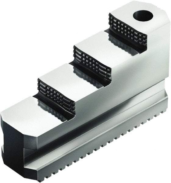 Schunk - 16" Max Chuck Diam Compatibility, Case Hardened Steel Serrated Hard Lathe Top Jaws - 3 Steps - Industrial Tool & Supply