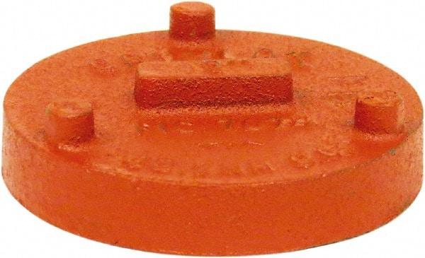 Made in USA - Size 4", Class 150, Malleable Iron Orange Pipe Cap - Grooved End Connection - Industrial Tool & Supply