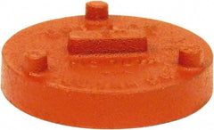 Made in USA - Size 4", Class 150, Malleable Iron Orange Pipe Cap - Grooved End Connection - Industrial Tool & Supply