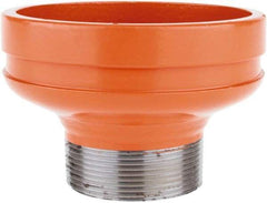 Made in USA - Size 4 x 2", Class 150, Malleable Iron Orange Pipe Thread Reducer - Grooved (MNPT) End Connection - Industrial Tool & Supply