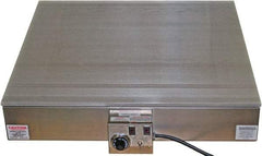 Valad Electric Heating - 36" Long x 36 Wide x 7" High, 220 Volt Hot Plate - 100 to 550°F, 1 Burner, Aluminum Plate, 6000 Watt, 27.3 Amps, 304 Stainless Steel Base - Industrial Tool & Supply