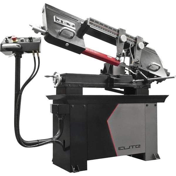 Jet - 8 x 13" Manual Horizontal Bandsaw - 1 Phase, 115/230 Volts, Variable Speed Pulley Drive - Industrial Tool & Supply