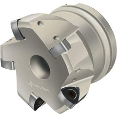 Walter - 50.8mm Cut Diam, 19.05mm Arbor Hole, 1mm Max Depth of Cut, Indexable Chamfer & Angle Face Mill - 5 Inserts, P23696 Insert, Right Hand Cut, 5 Flutes, Through Coolant, Series Xtra-tec - Industrial Tool & Supply