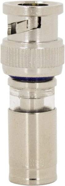 Ideal - Straight, BNC Compression Coaxial Connector - Compatible with RG6, Brass Body - Industrial Tool & Supply