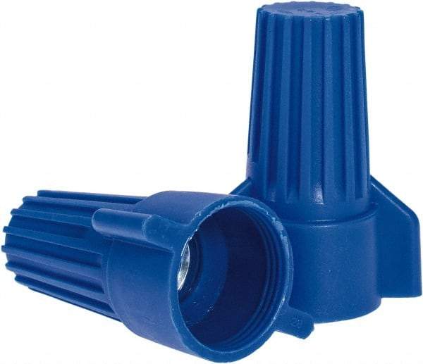 Ideal - 3, 12 to 2, 6 AWG, 600 Volt, Flame Retardant, Wing Twist on Wire Connector - Blue, 221°F - Industrial Tool & Supply