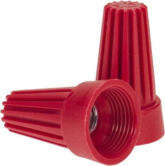Ideal - 2, 14 to 4, 12 AWG, 600 Volt, Flame Retardant, Standard Twist on Wire Connector - Red, 221°F - Industrial Tool & Supply