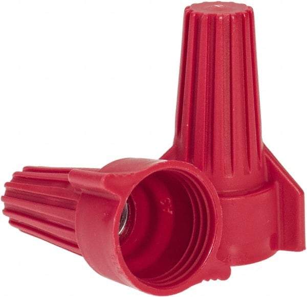 Ideal - 2, 14 to 5, 12 AWG, 600 Volt, Flame Retardant, Wing Twist on Wire Connector - Red, 221°F - Industrial Tool & Supply
