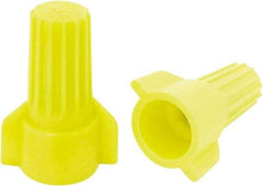 Ideal - 2, 18 to 3, 12 AWG, 600 Volt, Flame Retardant, Wing Twist on Wire Connector - Yellow, 221°F - Industrial Tool & Supply