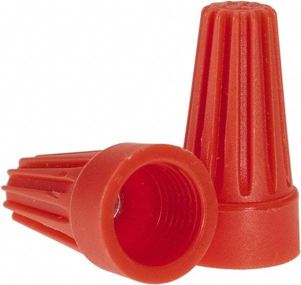 Ideal - 2, 18 to 2, 14 AWG, 600 Volt, Flame Retardant, Standard Twist on Wire Connector - Orange, 221°F - Industrial Tool & Supply