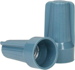 Ideal - 2, 12 to 2, 6 AWG, 600 Volt, Flame Retardant, Standard Twist on Wire Connector - Blue & Gray, 221°F - Industrial Tool & Supply