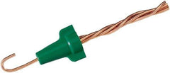 Ideal - 2, 14 to 4, 12 AWG, 600 Volt, Flame Retardant, Wing Twist on Wire Connector - Green, 221°F - Industrial Tool & Supply
