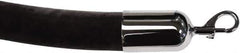 Tensator - 6' Long x 2" Wide Velour Rope - Black - Industrial Tool & Supply