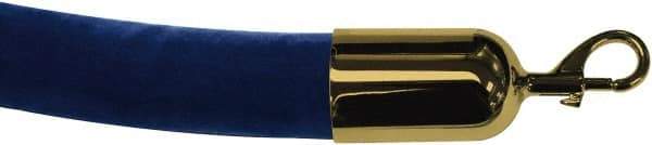 Tensator - 6' Long x 2" Wide Velour Rope - Blue - Industrial Tool & Supply