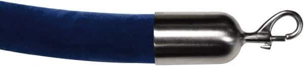 Tensator - 6' Long x 2" Wide Velour Rope - Blue - Industrial Tool & Supply