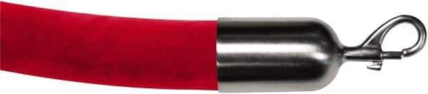 Tensator - 6' Long x 2" Wide Velour Rope - Red - Industrial Tool & Supply